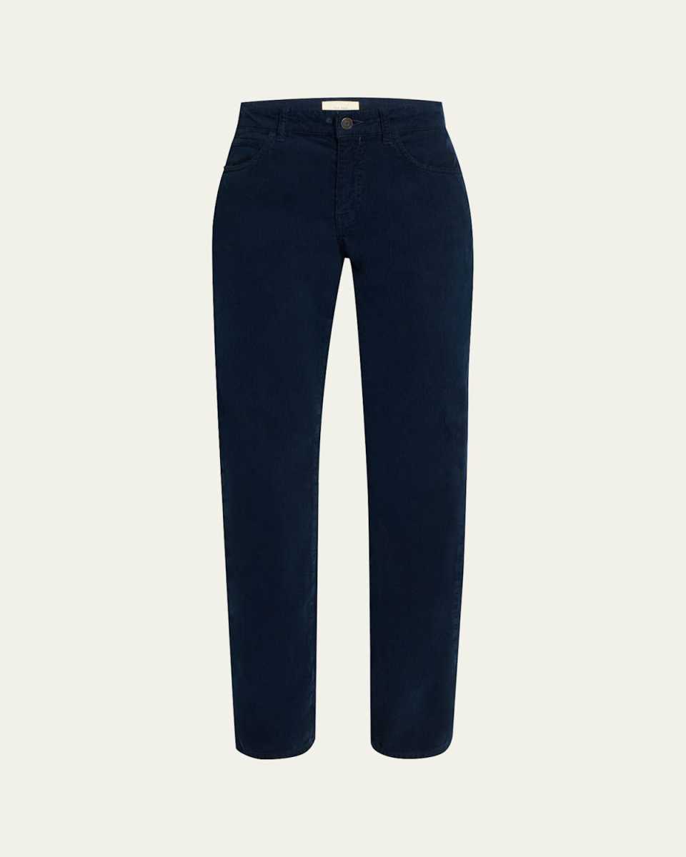 Carlyl Corduroy Straight-Leg Pants